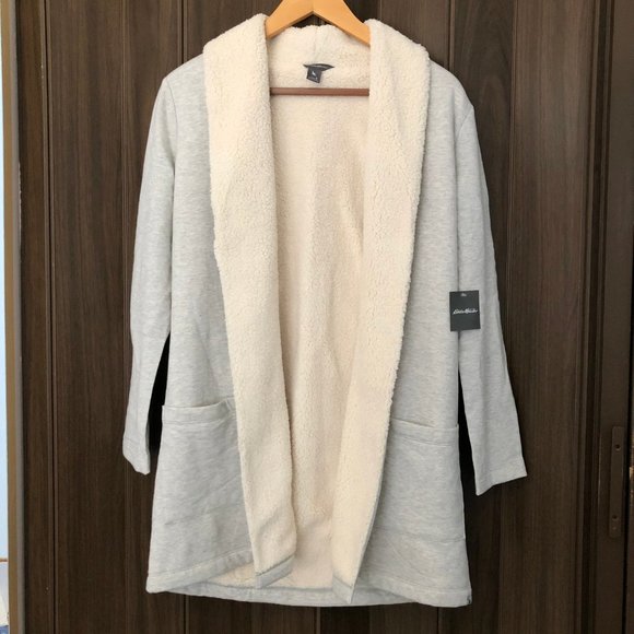 camp fleece sherpa cardigan